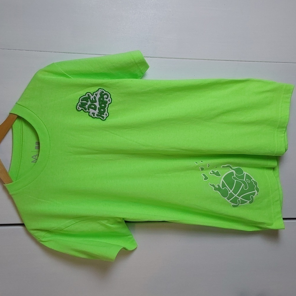 Made Hoops|Mens Bright Green Graphic Novelty Basketball Shirt Sz.M - Picture 4 of 7